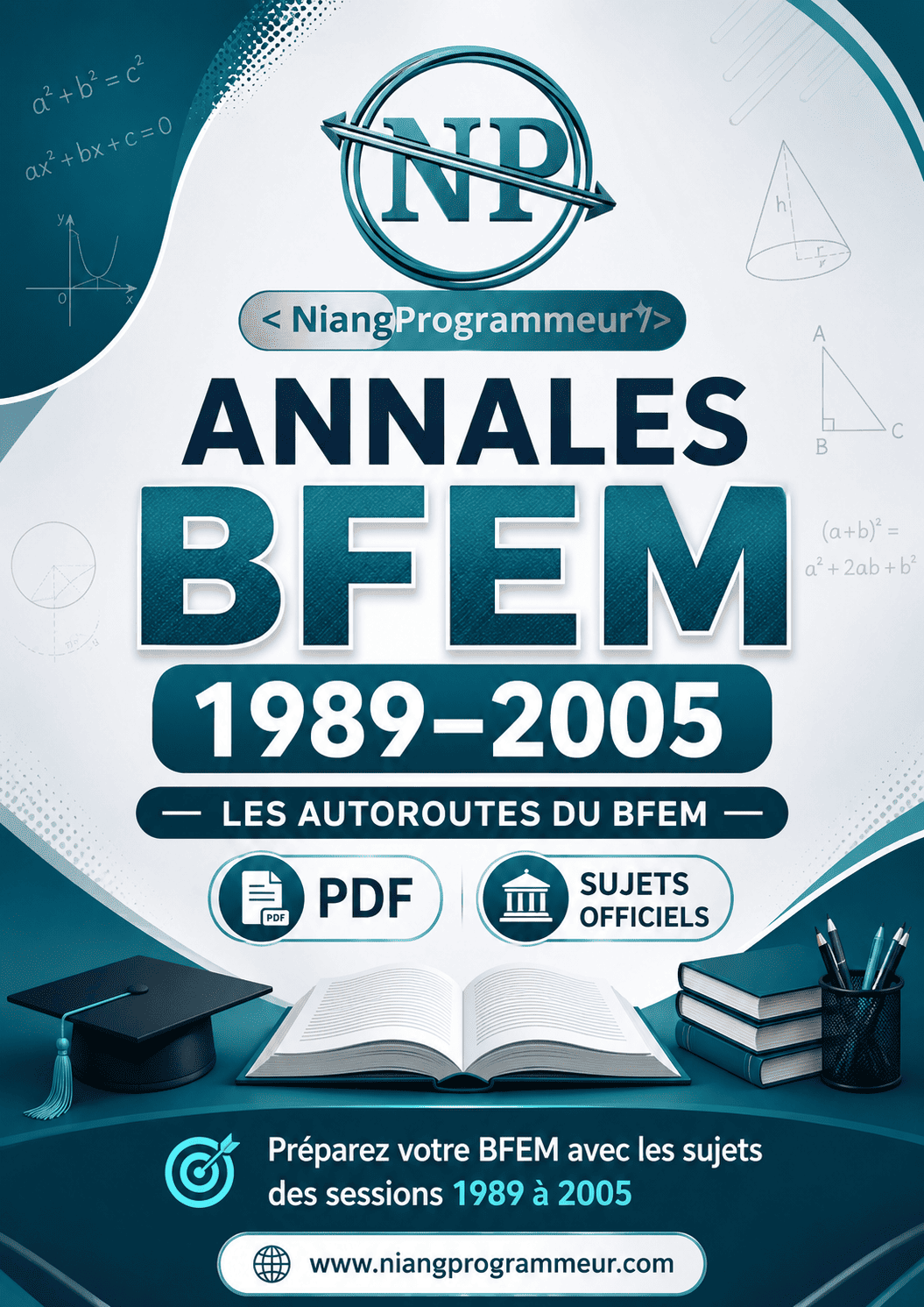 BFEM Sénégal : Sujets et exercices de 1989 à 2005 – PDF complet