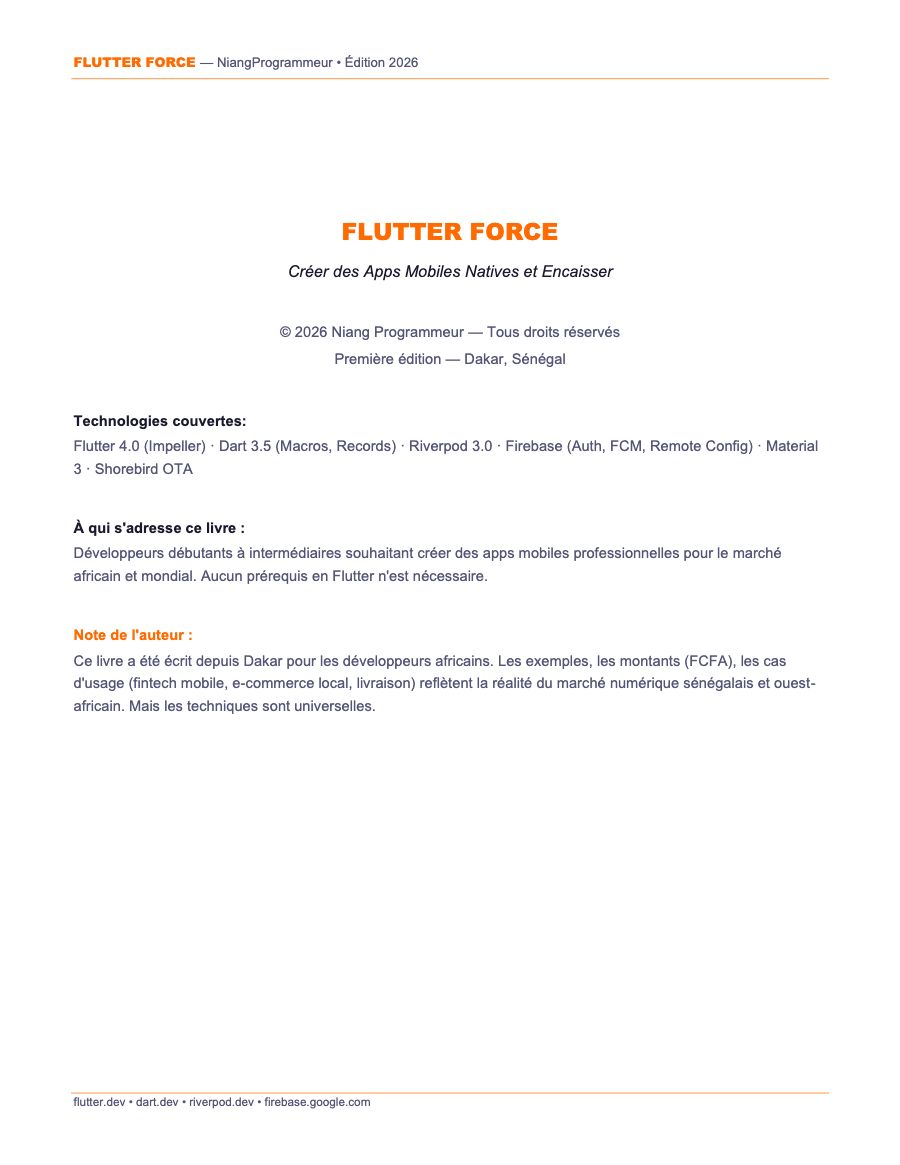 FLUTTER FORCE : Créer des Apps Mobiles Natives et Encaisser partout. — page 2