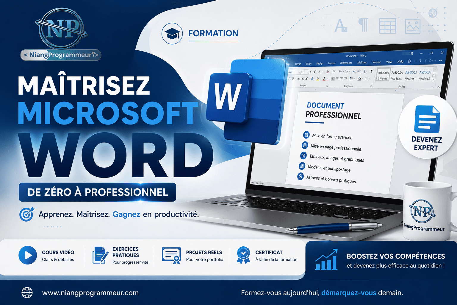 Maitrisez Microsoft Word - De Zero a Professionnel