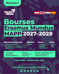 Bourse Mundus MAPP 2027-2028 : master gratuit en Europe - Bourses d'études