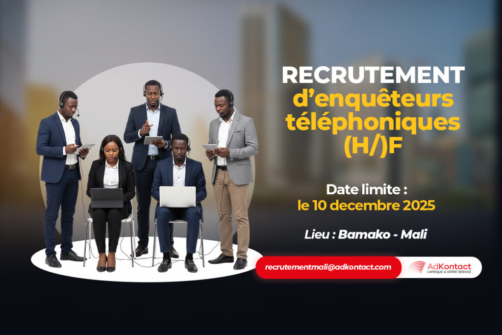 Recrutement Enquêteurs Terrain et Téléphoniques - Offres d'emploi