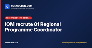 L'OIM recrute un Coordinateur régional RteBA à Dakar - Offres d'emploi