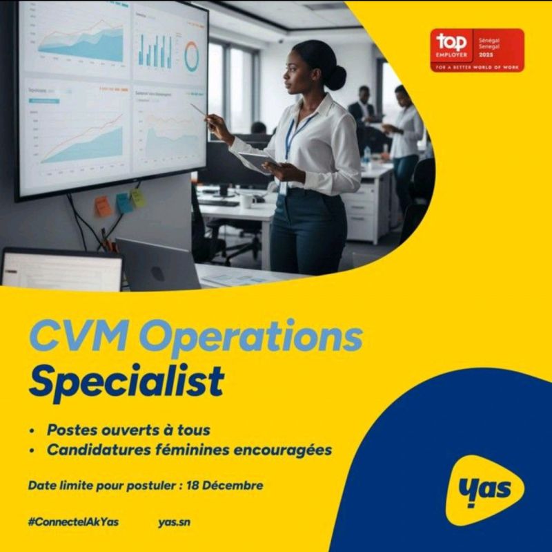 YAS recrute un CVM Operations Specialist (H/F) - Candidature spontanée