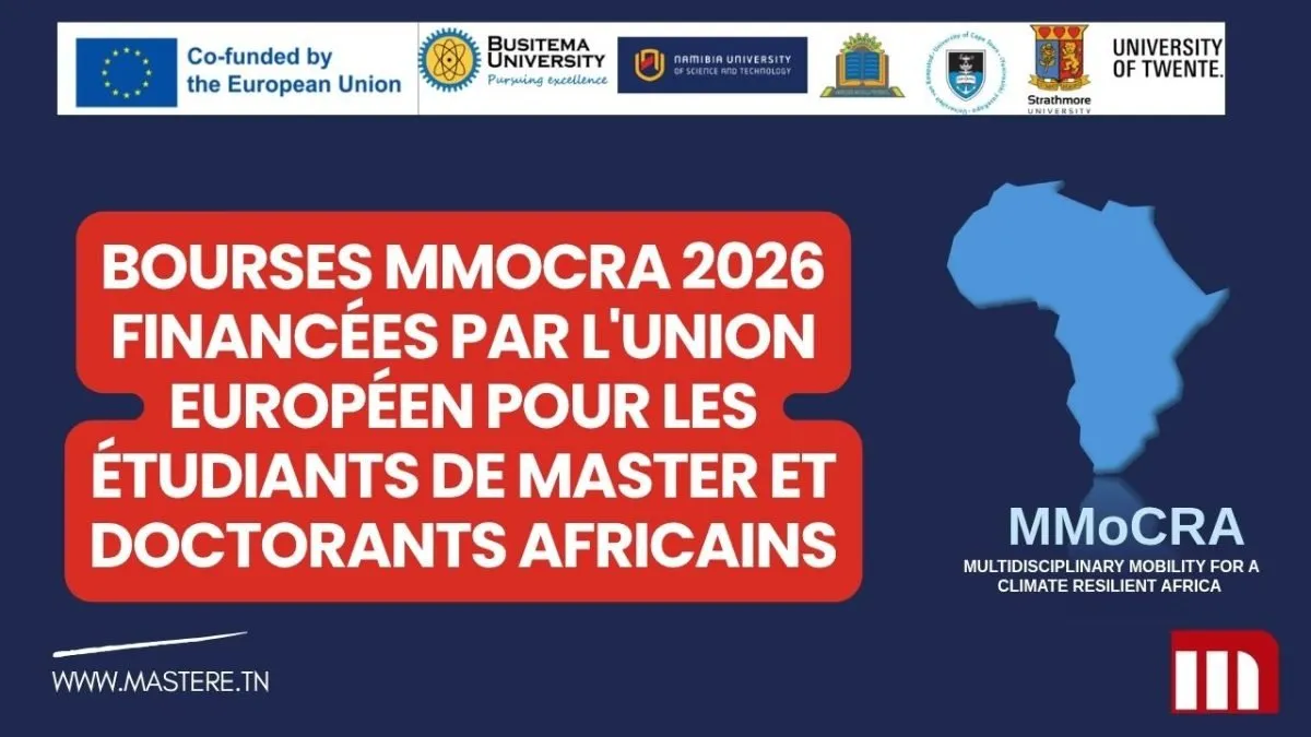 Bourse MMoCRA 2026 : Master, Doctorat et stage financés - Bourses d'études