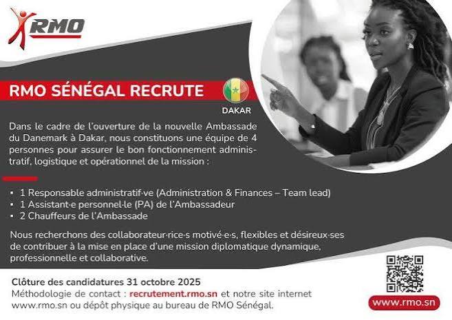 RMO Sénégal recrute un Gestionnaire de Copropriété