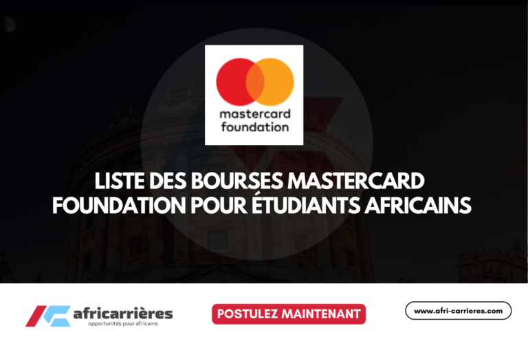 Bourse Mastercard Foundation 2026/2027 pour Sénégalais