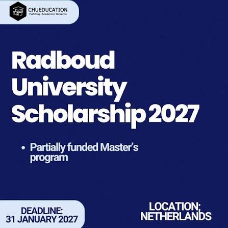Bourse Radboud 2027 aux Pays-Bas pour étudiants sénégalais - Bourses d'études