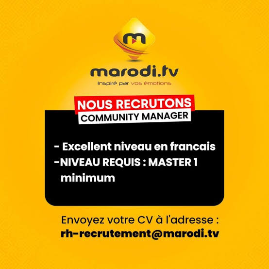 Recrutement Community Manager – Marodi TV
