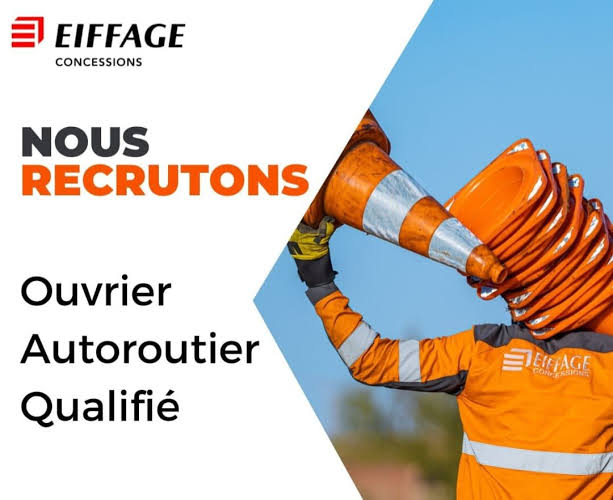 Eiffage recrute un Ouvrier Autoroutier Dakar 2026 - Offres d'emploi