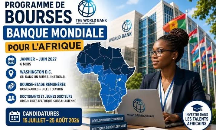 Bourse Banque Mondiale 2026 : postulez avant le 25 août - Bourses d'études