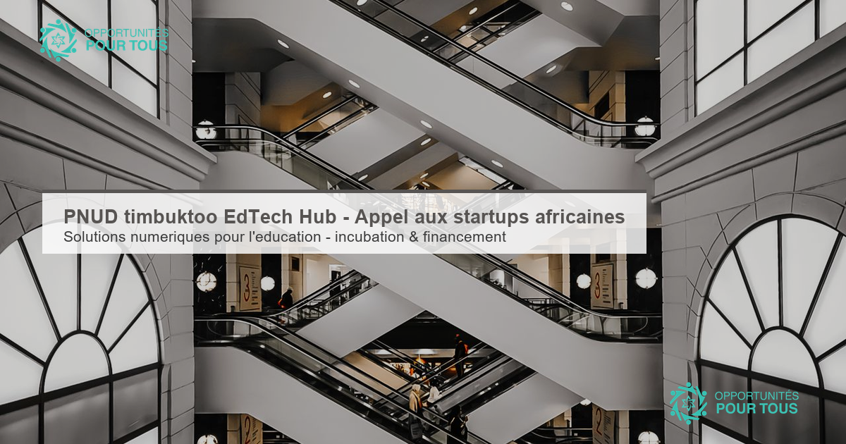 PNUD Timbuktoo EdTech Hub 2026 : startups sénégalaises