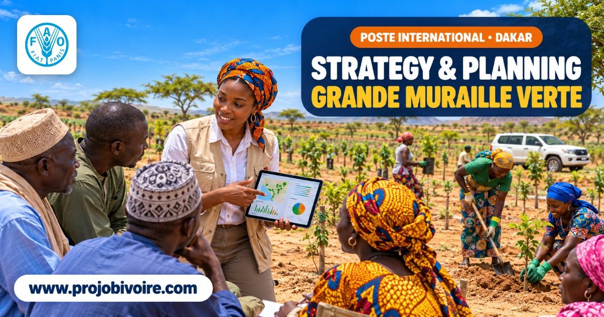 FAO recrute un Strategy and Planning Officer à Dakar 2026 - Offres d'emploi