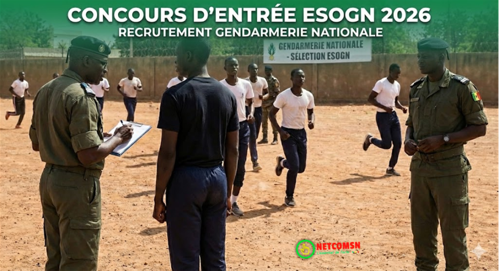 Concours Gendarmerie Sénégal 2026 : ESOGN recrute - Concours