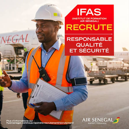 Air Sénégal recrute un Responsable Qualité 2026 - Offres d'emploi